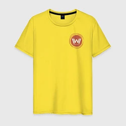 Футболка хлопковая мужская Westworld Logo, цвет: желтый