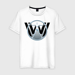 Футболка хлопковая мужская Westworld цвета белый — фото 1