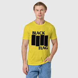 Футболка хлопковая мужская BLACK FLAG, цвет: желтый — фото 2