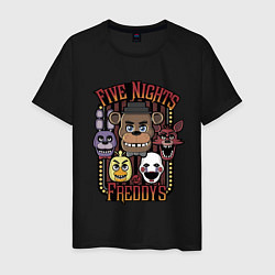 Футболка хлопковая мужская FIVE NIGHTS AT FREDDYS, цвет: черный