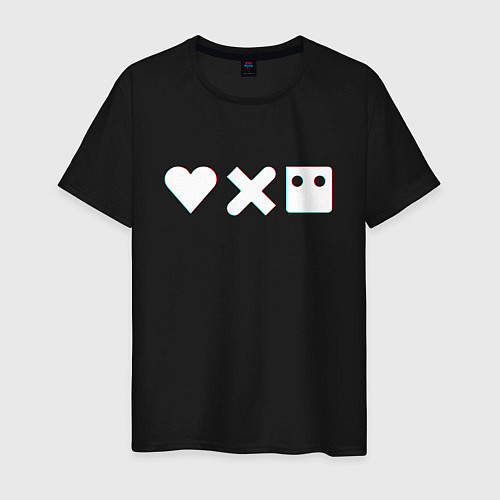 Мужская футболка LOVE DEATH ROBOTS GLITCH / Черный – фото 1