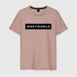 Футболка хлопковая мужская Westworld, цвет: пыльно-розовый