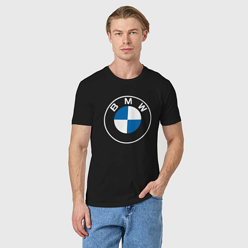Мужская футболка BMW LOGO 2020 / Черный – фото 3