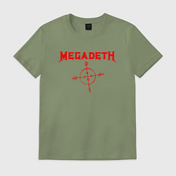 Футболка хлопковая мужская Megadeth, цвет: авокадо