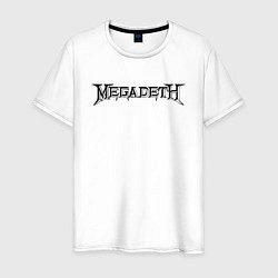 Футболка хлопковая мужская Megadeth, цвет: белый