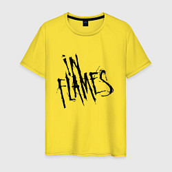 Футболка хлопковая мужская In Flames, цвет: желтый