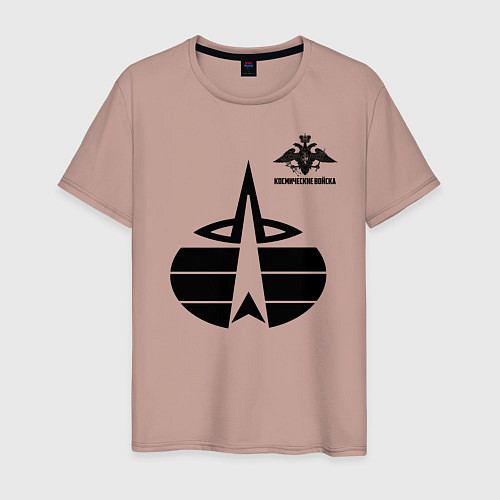 Мужская футболка Космические войска / Пыльно-розовый – фото 1