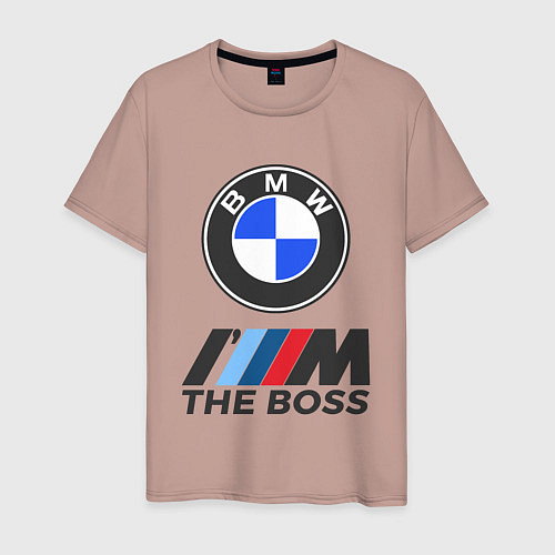 Мужская футболка BMW BOSS / Пыльно-розовый – фото 1