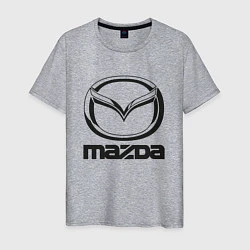 Футболка хлопковая мужская MAZDA LOGO, цвет: меланж