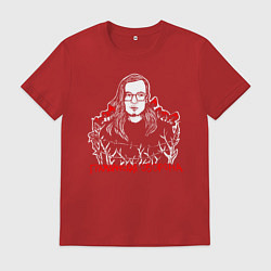 Футболка хлопковая мужская Гражданская оборона, цвет: красный