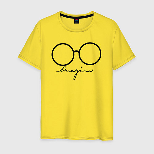 Мужская футболка Imagine John Lennon / Желтый – фото 1