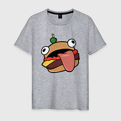 Футболка хлопковая мужская Fortnite Burger, цвет: меланж