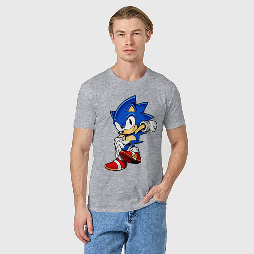 Мужская футболка SONIC / Меланж – фото 3