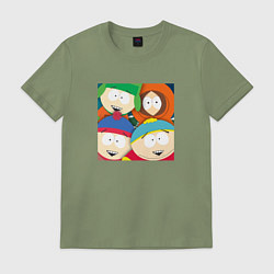 Футболка хлопковая мужская South Park, цвет: авокадо