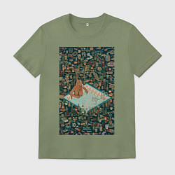 Футболка хлопковая мужская BoJack Horseman, цвет: авокадо