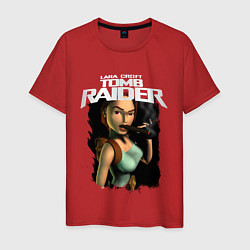 Футболка хлопковая мужская TOMB RAIDER, цвет: красный