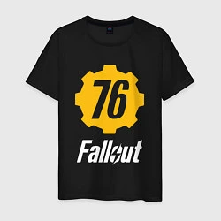 Футболка хлопковая мужская FALLOUT76, цвет: черный