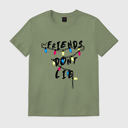 Футболка хлопковая мужская Friends dont lie, цвет: авокадо