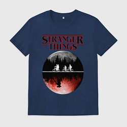 Футболка хлопковая мужская Очень странные дела, цвет: тёмно-синий