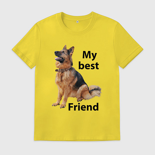 Мужская футболка Овчарка / Желтый – фото 1