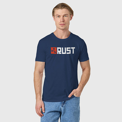 Мужская футболка RUST / Тёмно-синий – фото 3