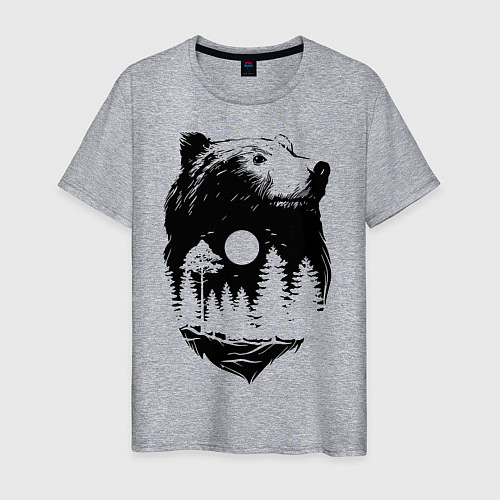 Мужская футболка Bear / Меланж – фото 1