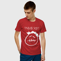 Футболка хлопковая мужская TRAVIS SCOTT, цвет: красный — фото 2