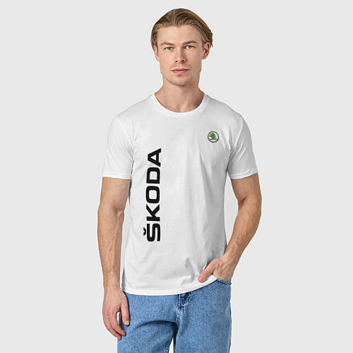 Мужская футболка Skoda / Белый – фото 3