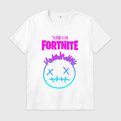 Футболка хлопковая мужская TRAVIS SCOTT X FORTNITE, цвет: белый