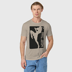 Футболка хлопковая мужская Muay Thai, цвет: миндальный — фото 2