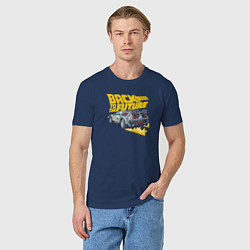 Футболка хлопковая мужская Back to the Future, цвет: тёмно-синий — фото 2