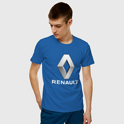 Футболка хлопковая мужская RENAULT цвета синий — фото 2