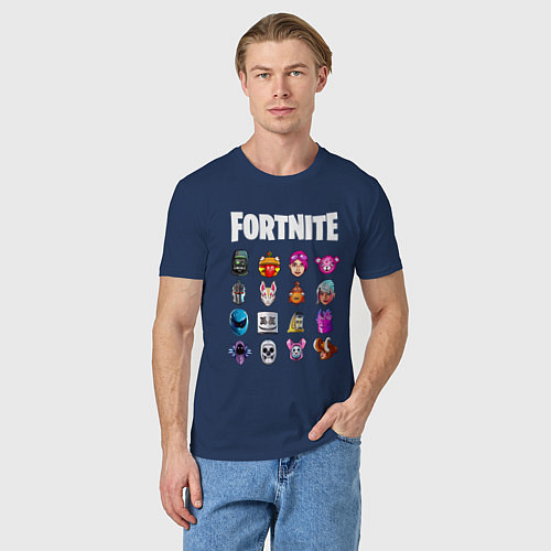 Мужская футболка FORTNITE / Тёмно-синий – фото 3