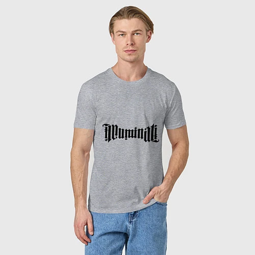 Мужская футболка Амбиграмма Иллюминати / Меланж – фото 3
