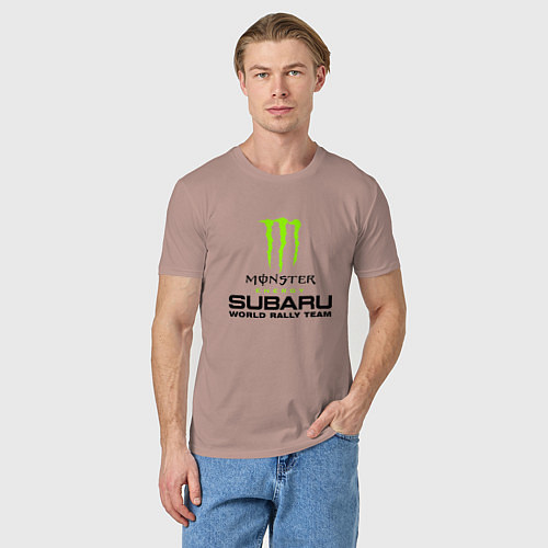 Мужская футболка MONSTER ENERGY Z / Пыльно-розовый – фото 3