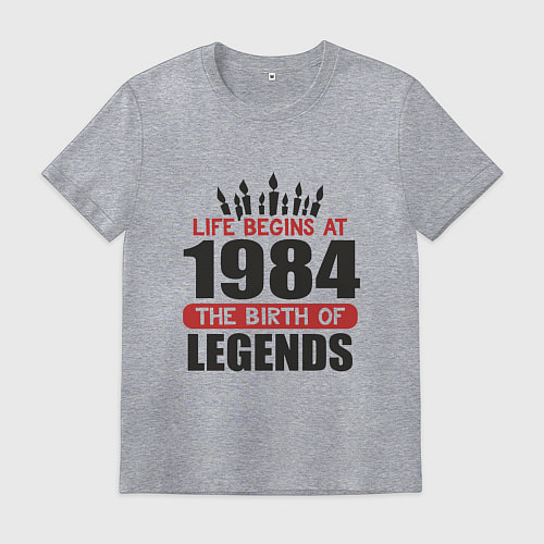 Мужская футболка 1984 - рождение легенды / Меланж – фото 1