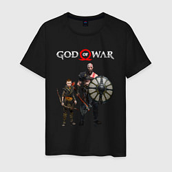 Футболка хлопковая мужская GOD OF WAR, цвет: черный