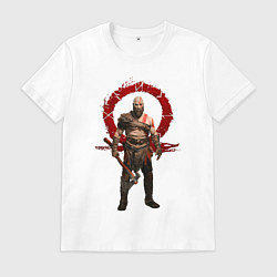 Футболка хлопковая мужская GOD OF WAR, цвет: белый