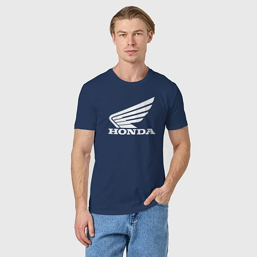 Мужская футболка HONDA / Тёмно-синий – фото 3
