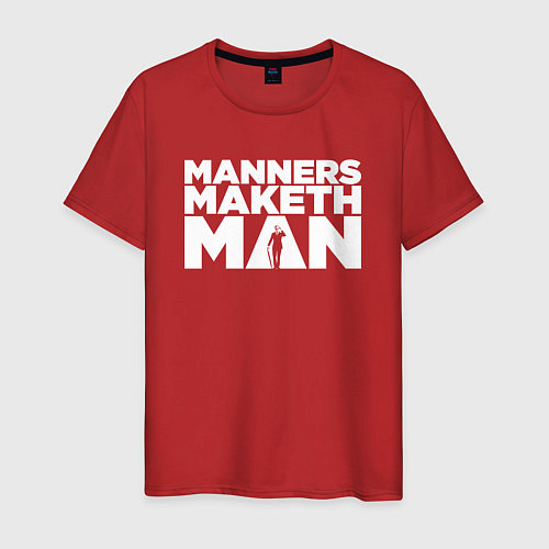 Мужская футболка Manners maketh man / Красный – фото 1