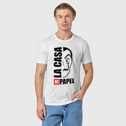 Футболка хлопковая мужская La Casa de Papel, цвет: белый — фото 2