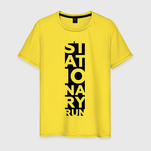 Мужская футболка Stationary Run / Желтый – фото 1