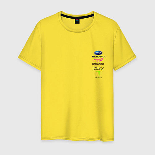 Мужская футболка SUBARU MONSTER ENERGY Z / Желтый – фото 1
