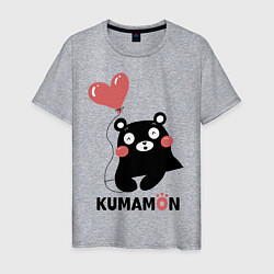 Футболка хлопковая мужская Kumamon, цвет: меланж