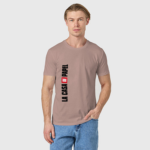 Мужская футболка La Casa de Papel Z / Пыльно-розовый – фото 3