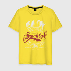 Футболка хлопковая мужская Городские легенды Нью-Йорка, цвет: желтый