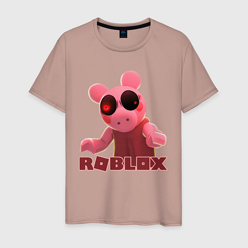 Мужская футболка Свинка Пигги / Пыльно-розовый – фото 1