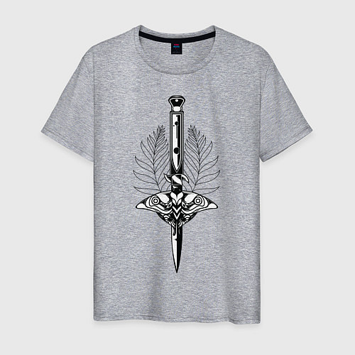 Мужская футболка Ножи и Цикада / Меланж – фото 1