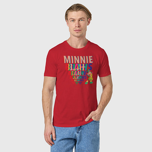 Мужская футболка Minnie Blah Bows / Красный – фото 3