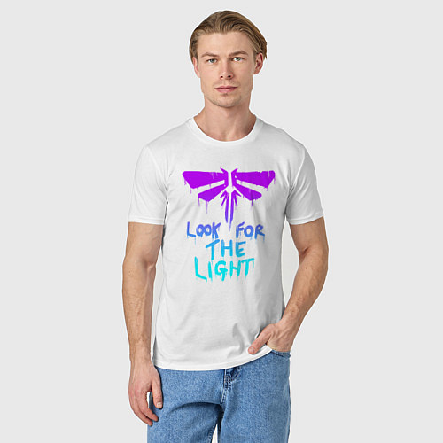 Мужская футболка ЦИКАДЫ LOOK FOR THE LIGHT / Белый – фото 3